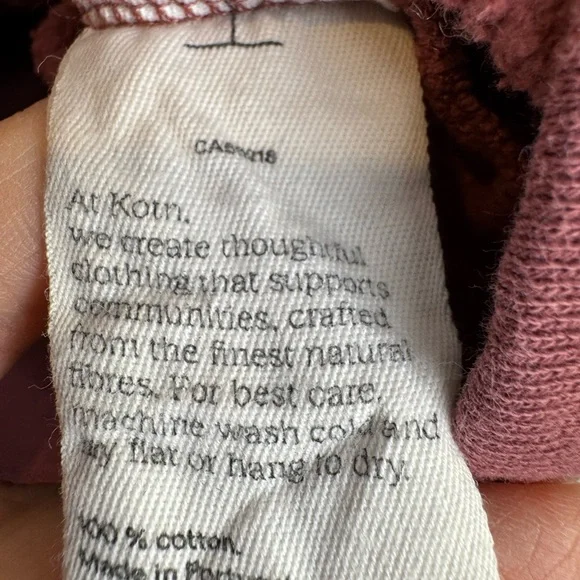 KOTN mauve Crewneck balloon sleeve cotton sweatshirt size medium - Picture 5 of 6